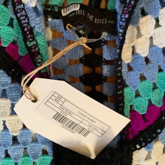 Free the Roses Crochet Cardigan, Anthropologie Cardigan, Anthropologie Sweater - Picture 5 of 8